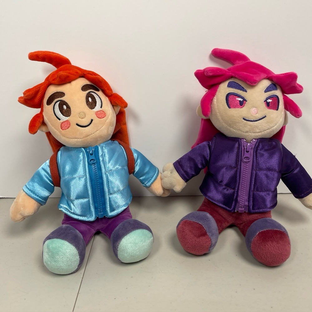 Celeste Madeline and Badeline Plush Figure Set 8" Removeable Jacket & Backpack